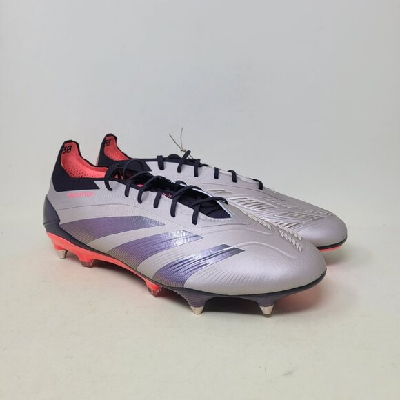Adidas Predator Elite SG Men\'s Size 11.5 Grey Black Red Soccer Cleats ID0913 NEW Adidas Predator Elite SG Grey Black Red Men main image 4